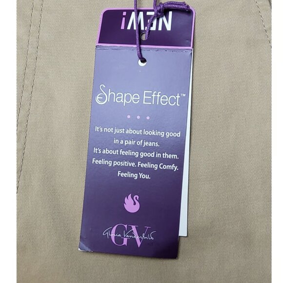 Gloria Vanderbilt Shape Effect Shorts Smoothing Panel Size 10 NWT (Tan) - Picture 7 of 10